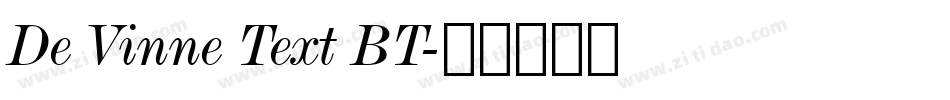 De Vinne Text BT字体转换